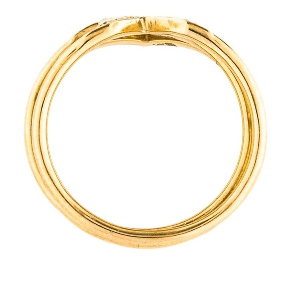 Sydney Evan 14K Gold Stacking Chevron Rings with Diamonds - Picture 2 of 5